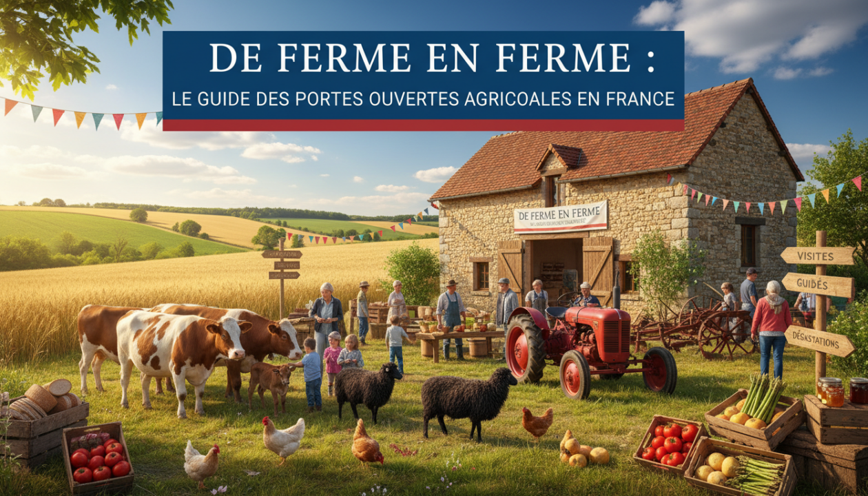 découvrez 'de ferme en ferme', le guide incontournable des portes ouvertes agricoles en france pour explorer les fermes, rencontrer les agriculteurs et savourer les produits locaux.